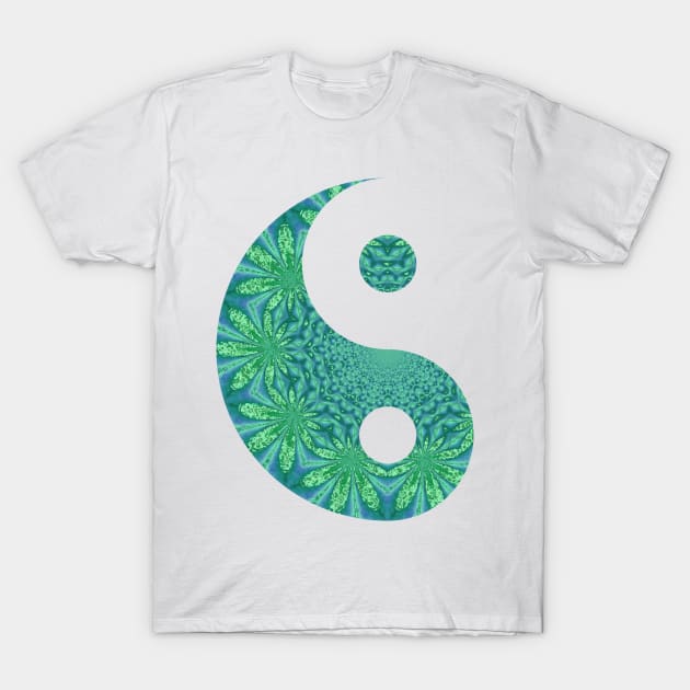 Clover ying yang T-Shirt by Edward L. Anderson 